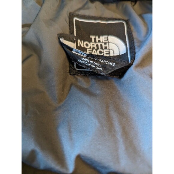 NORTH FACE Nuptse 550 Fill Down Puffer Jacket Blue Gray Boys Medium - Picture 5 of 12